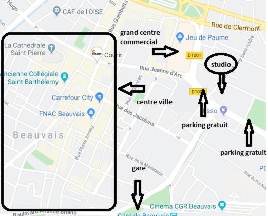 Studio Chaleureux Beauvais-Centre, Gare Et Proche Aeroport מראה חיצוני תמונה